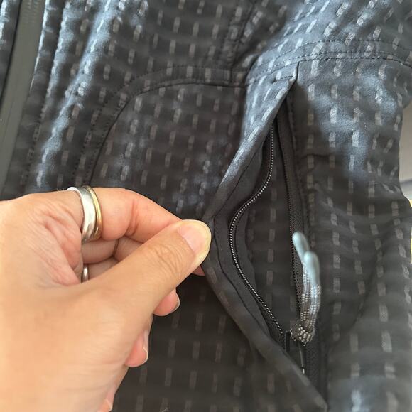 Lululemon Water-Repellent Grid Fleece Hiking Jacket – Black/ Grey – Size 4(NWOT) - Picture 14 of 16